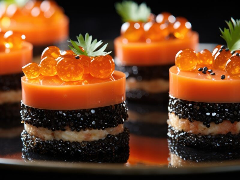 caviar on tap at with caviar on a side,.